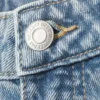 Vaqueros holgados de talle medio – Desvanecido azul – Azul medio