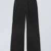 Vaqueros holgados de talle medio – Lavado negro – Negro