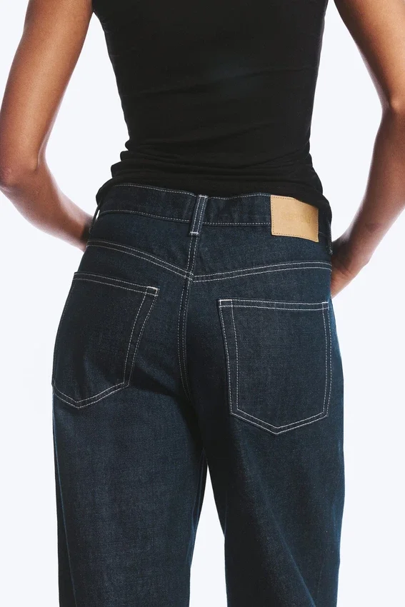 Vaqueros holgados de talle medio y corte ancho Rail – Azul lavado – Azul oscuro Vaqueros holgados de talle medio y corte ancho Rail – Azul lavado – Azul oscuro
