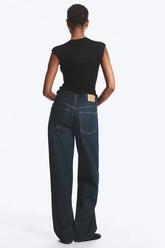 Vaqueros holgados de talle medio y corte ancho Rail – Azul lavado – Azul oscuro Vaqueros holgados de talle medio y corte ancho Rail – Azul lavado – Azul oscuro
