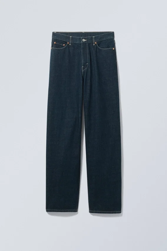 Vaqueros holgados de talle medio y corte ancho Rail – Azul lavado – Azul oscuro Vaqueros holgados de talle medio y corte ancho Rail – Azul lavado – Azul oscuro