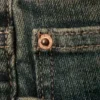 Vaqueros Katsumi de talle bajo, corte ajustado y pernera acampanada – Azul desierto – Azul oscuro Vaqueros Katsumi de talle bajo, corte ajustado y pernera acampanada – Azul desierto – Azul oscuro