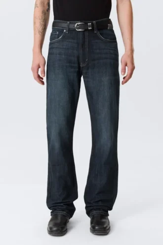 Vaqueros Mercury de talle medio y corte acampanado holgado – Azul marino – Azul oscuro Vaqueros Mercury de talle medio y corte acampanado holgado – Azul marino – Azul oscuro