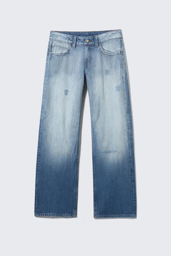 Vaqueros Messy de talle bajo, corte recto y ajuste regular – Kite Blue – Azul medio/claro | Cheap Monday GB Vaqueros Messy de talle bajo, corte recto y ajuste regular – Kite Blue – Azul medio/claro | Cheap Monday GB