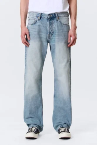 Vaqueros Meteor de talle bajo, corte recto y holgado – Azul Kimberley – Azul medio Vaqueros Meteor de talle bajo, corte recto y holgado – Azul Kimberley – Azul medio