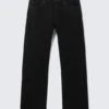 Vaqueros Meteor de talle bajo, corte recto y holgado – Lavado negro – Negro Vaqueros Meteor de talle bajo, corte recto y holgado – Lavado negro – Negro