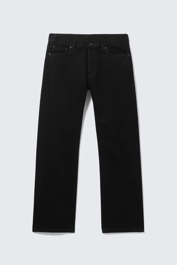 Vaqueros Meteor de talle bajo, corte recto y holgado – Lavado negro – Negro Vaqueros Meteor de talle bajo, corte recto y holgado – Lavado negro – Negro