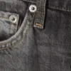 Vaqueros Meteor de talle bajo, corte recto y holgado – Negro oscuro – Negro