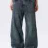 Vaqueros Missy de talle bajo, corte recto y holgado – Azul Pandora – Azul oscuro Vaqueros Missy de talle bajo, corte recto y holgado – Azul Pandora – Azul oscuro