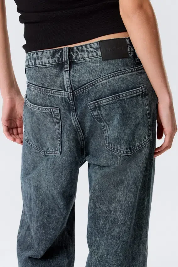 Vaqueros Missy de talle bajo, corte recto y holgado – Azul Pandora – Azul oscuro Vaqueros Missy de talle bajo, corte recto y holgado – Azul Pandora – Azul oscuro