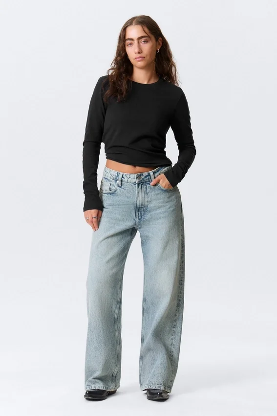 Vaqueros Missy de talle bajo, corte recto y holgado – Notus Blue – Azul claro Vaqueros Missy de talle bajo, corte recto y holgado – Notus Blue – Azul claro