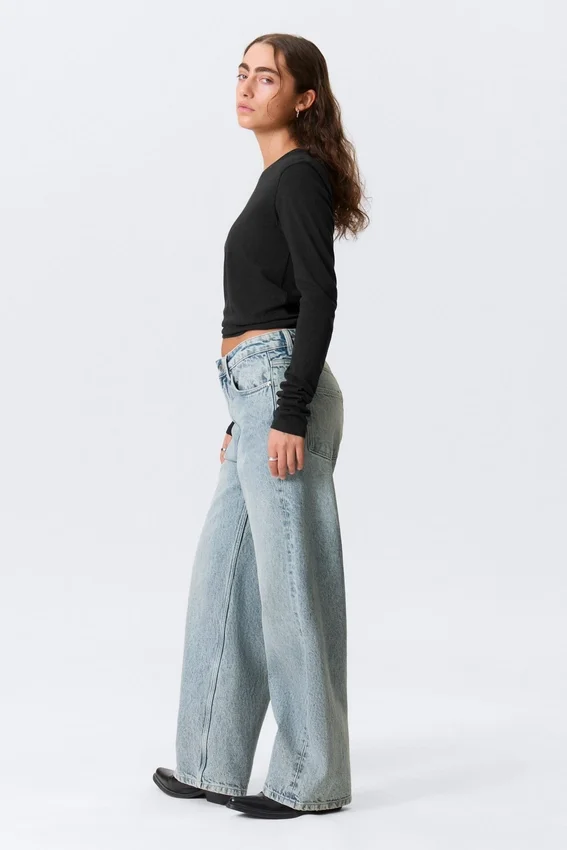 Vaqueros Missy de talle bajo, corte recto y holgado – Notus Blue – Azul claro Vaqueros Missy de talle bajo, corte recto y holgado – Notus Blue – Azul claro