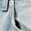 Vaqueros Missy de talle bajo, holgados y rectos – Azul roto – Azul claro Vaqueros Missy de talle bajo, holgados y rectos – Azul roto – Azul claro