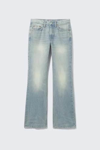 Vaqueros Moon de talle medio y corte acampanado – Azul Aeon – Azul claro Vaqueros Moon de talle medio y corte acampanado – Azul Aeon – Azul claro