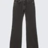 Vaqueros Moon de talle medio y corte acampanado – Tuned Black – Negro Vaqueros Moon de talle medio y corte acampanado – Tuned Black – Negro