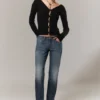 Vaqueros Neptune de talle bajo, corte ajustado y pierna recta – Blue Hymn – Azul medio Vaqueros Neptune de talle bajo, corte ajustado y pierna recta – Blue Hymn – Azul medio