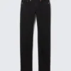 Vaqueros Neptune de talle bajo, corte ajustado y pierna recta – Lavado negro – Negro Vaqueros Neptune de talle bajo, corte ajustado y pierna recta – Lavado negro – Negro