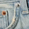 Vaqueros Neptune de talle bajo, corte recto y ajustado – Azul roto – Azul claro Vaqueros Neptune de talle bajo, corte recto y ajustado – Azul roto – Azul claro