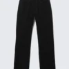 Vaqueros Orbit de talle medio, corte recto y regular – Lavado negro – Negro