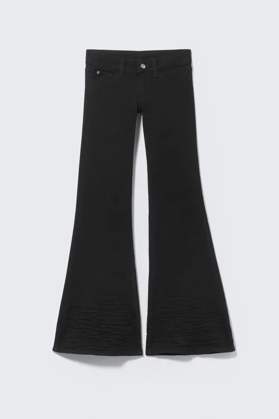 Vaqueros pitillo acampanados de talle bajo – Lavado negro extra | Cheap Monday Gb Vaqueros pitillo acampanados de talle bajo – Lavado negro extra | Cheap Monday Gb