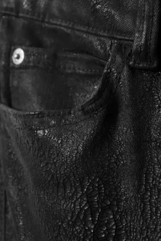 Vaqueros pitillo de talle bajo con efecto craquelado Sleezie – Negro | Cheap Monday GB