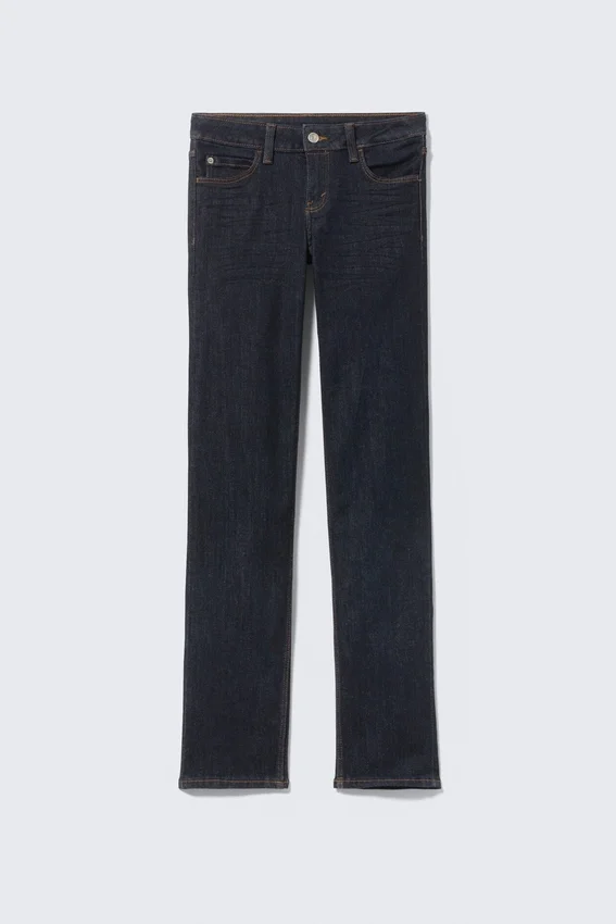 Vaqueros pitillo rectos de cintura baja Sleezie – Lavado azul extra Vaqueros pitillo rectos de cintura baja Sleezie – Lavado azul extra