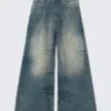 Vaqueros Rad Super de cintura regular, corte holgado y pierna ancha – Azul cañón – Azul medio | Cheap Monday Gb Vaqueros Rad Super de cintura regular, corte holgado y pierna ancha – Azul cañón – Azul medio | Cheap Monday Gb