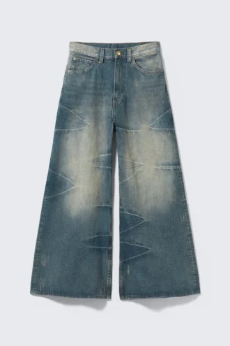 Vaqueros Rad Super de cintura regular, corte holgado y pierna ancha – Azul cañón – Azul medio | Cheap Monday Gb Vaqueros Rad Super de cintura regular, corte holgado y pierna ancha – Azul cañón – Azul medio | Cheap Monday Gb