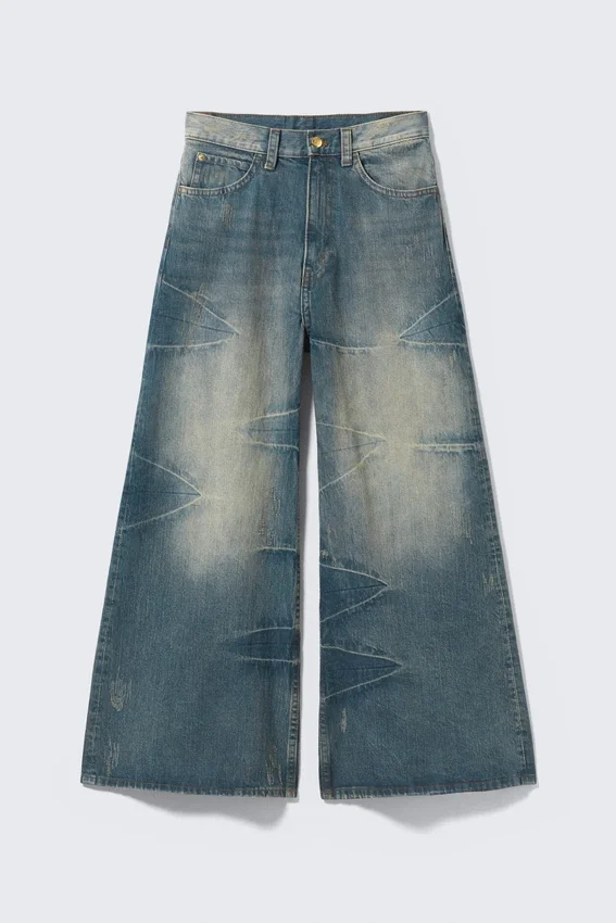Vaqueros Rad Super de cintura regular, corte holgado y pierna ancha – Azul cañón – Azul medio | Cheap Monday Gb Vaqueros Rad Super de cintura regular, corte holgado y pierna ancha – Azul cañón – Azul medio | Cheap Monday Gb