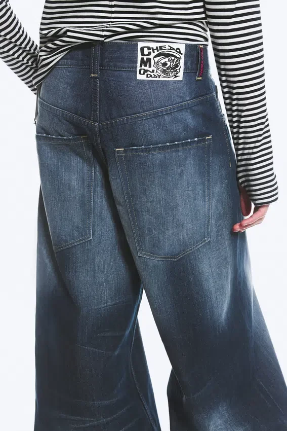 Vaqueros Rad Super de cintura regular, corte holgado y pierna ancha – Azul estrella | Cheap Monday GB Vaqueros Rad Super de cintura regular, corte holgado y pierna ancha – Azul estrella | Cheap Monday GB