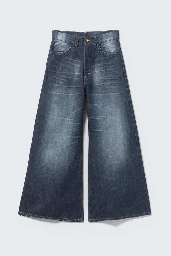 Vaqueros Rad Super de cintura regular, corte holgado y pierna ancha – Azul estrella | Cheap Monday GB Vaqueros Rad Super de cintura regular, corte holgado y pierna ancha – Azul estrella | Cheap Monday GB