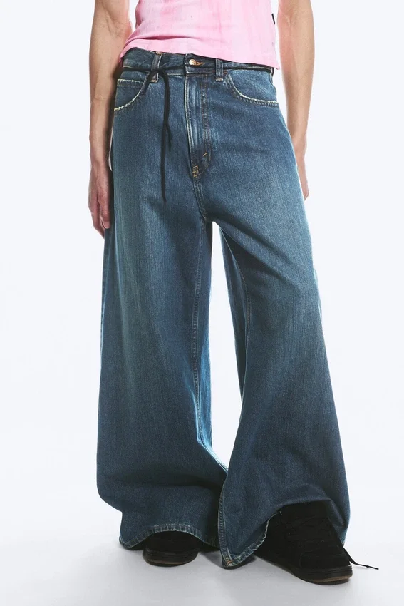 Vaqueros Rad Super de cintura regular, corte holgado y pierna ancha – Azul marea – Azul oscuro | Cheap Monday GB Vaqueros Rad Super de cintura regular, corte holgado y pierna ancha – Azul marea – Azul oscuro | Cheap Monday GB