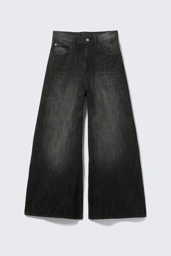 Vaqueros Rad Super de cintura regular, corte holgado y pierna ancha – Black Web – Negro | Cheap Monday Gb Vaqueros Rad Super de cintura regular, corte holgado y pierna ancha – Black Web – Negro | Cheap Monday Gb