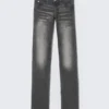 Vaqueros rectos ajustados de cintura baja Sleezie – Negro Swab Vaqueros rectos ajustados de cintura baja Sleezie – Negro Swab
