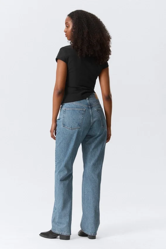 Vaqueros rectos de talle alto Resolute Curve – Azul 90S – Azul medio Vaqueros rectos de talle alto Resolute Curve – Azul 90S – Azul medio