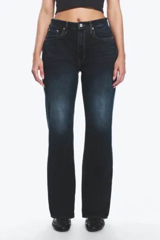 Vaqueros rectos de talle alto Resolute Curve – Azul ángel – Azul oscuro