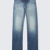 Vaqueros rectos de talle bajo Arrow – Azul tabla – Azul medio Vaqueros rectos de talle bajo Arrow – Azul tabla – Azul medio