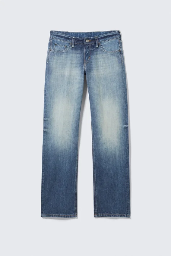 Vaqueros rectos de talle bajo Arrow – Azul tabla – Azul medio Vaqueros rectos de talle bajo Arrow – Azul tabla – Azul medio