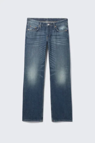 Vaqueros rectos de talle bajo Arrow – Mine Blue – Azul medio