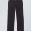 Vaqueros rectos de talle bajo Arrow – Negro lavado Vaqueros rectos de talle bajo Arrow – Negro lavado