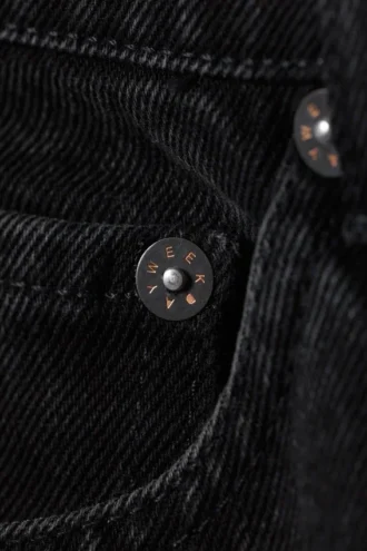 Vaqueros rectos de talle bajo Arrow – Negro lavado