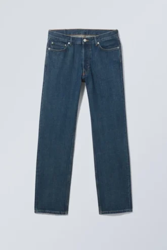 Vaqueros rectos de talle medio Klean – Azul zafiro – Azul oscuro Vaqueros rectos de talle medio Klean – Azul zafiro – Azul oscuro