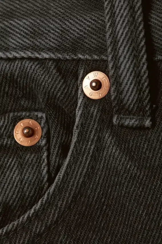 Vaqueros rectos de talle medio Klean – Negro ajustado – Negro Vaqueros rectos de talle medio Klean – Negro ajustado – Negro