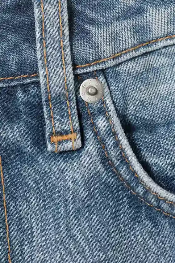 Vaqueros rectos de talle medio Laika – Azul dieciocho – Azul medio Vaqueros rectos de talle medio Laika – Azul dieciocho – Azul medio