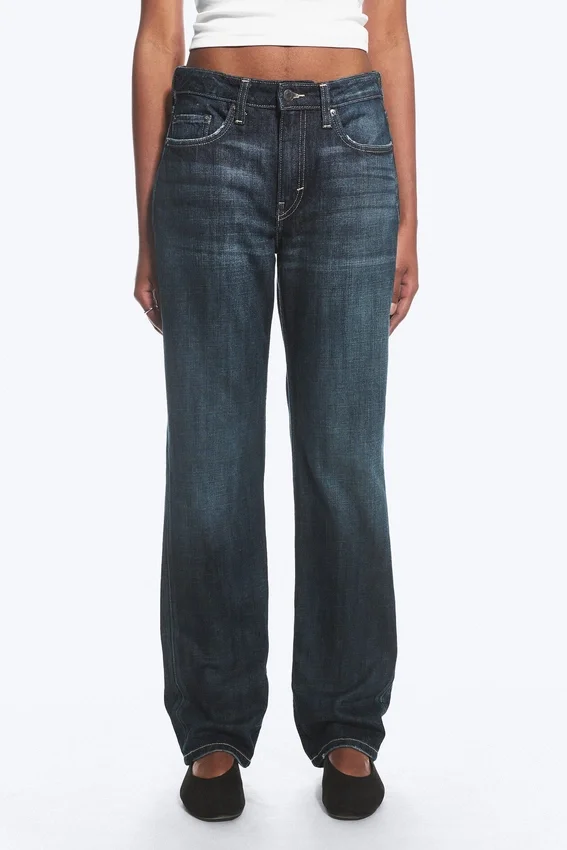 Vaqueros rectos de talle medio Laika – Azul marino – Azul oscuro Vaqueros rectos de talle medio Laika – Azul marino – Azul oscuro