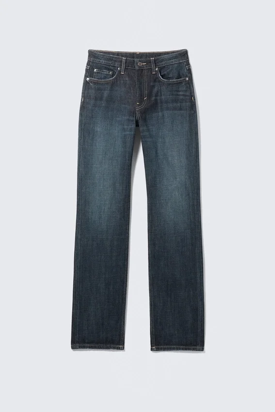 Vaqueros rectos de talle medio Laika – Azul marino – Azul oscuro Vaqueros rectos de talle medio Laika – Azul marino – Azul oscuro