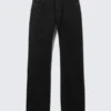 Vaqueros rectos de talle medio Laika – Lavado negro – Negro Vaqueros rectos de talle medio Laika – Lavado negro – Negro