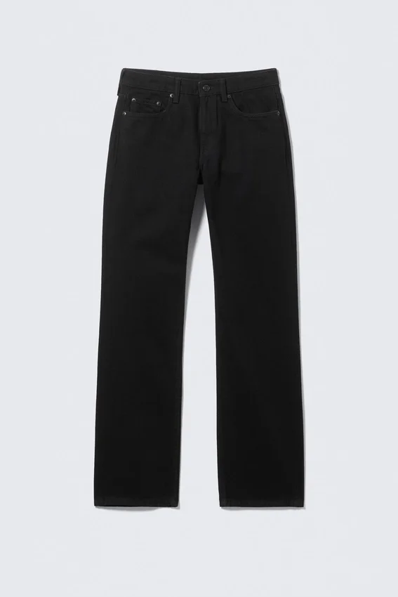 Vaqueros rectos de talle medio Laika – Lavado negro – Negro Vaqueros rectos de talle medio Laika – Lavado negro – Negro