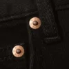 Vaqueros rectos de talle medio y corte ajustado Orion – Lavado negro – Negro