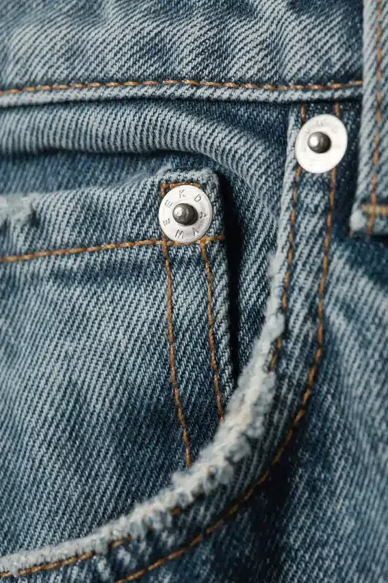 Vaqueros rectos de talle medio y corte regular Origin – Azul medio – Azul medio Vaqueros rectos de talle medio y corte regular Origin – Azul medio – Azul medio